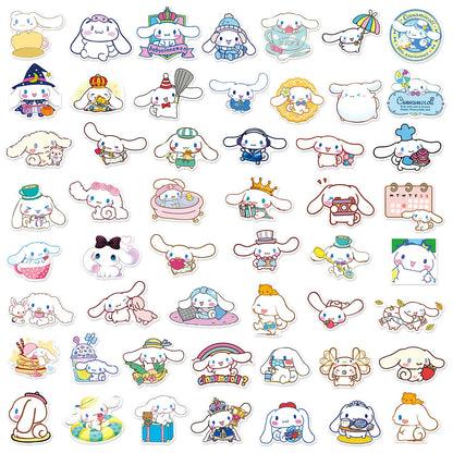 50PCS Cartoon Cinnamoroll Cute Dog Graffiti Stickers Motorcycle Luggage Water Cup Guitar Waterproof Stickers