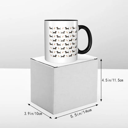 Black And Tan Dachshund Sausage Dog Mug Funny Ceramic Coffee Cups Tea Mugs Milk Cup Drinkware Gift for Woman Man