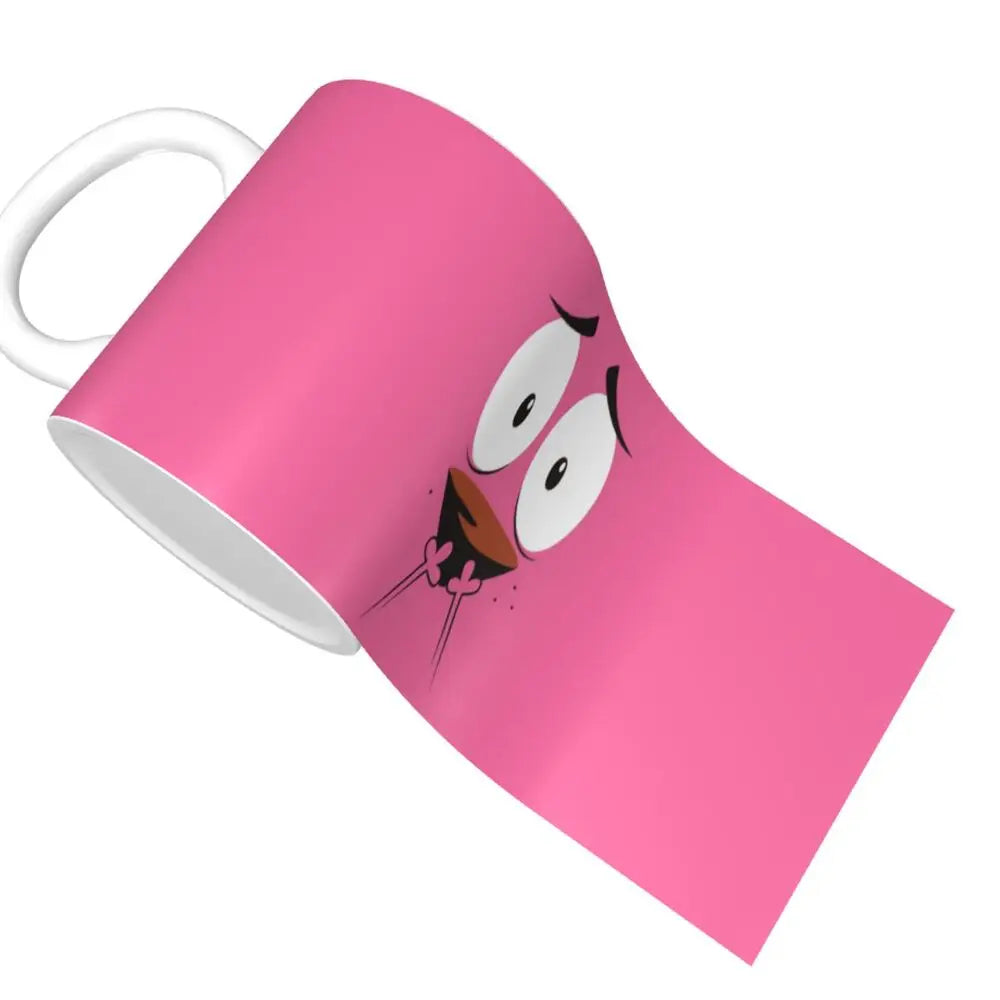 Personalized C-Courage The Cowardly Dog Coffee Mug DIY Ceramic Milk Tea Mug Cup