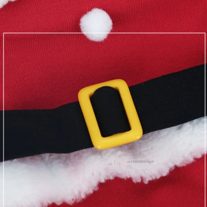 the SANTA PAWS - Pet Christmas Clothes, Santa Claus Dog Costume, Winter Puppy Coat Jacket Suit with Cap, Warm Clothing Cosplay for Dogs/Cats
