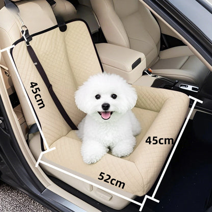 Pet car seat bed cat dog kennel removable washable outdoor car seat cushion safe comfortable suitable for both home travel use