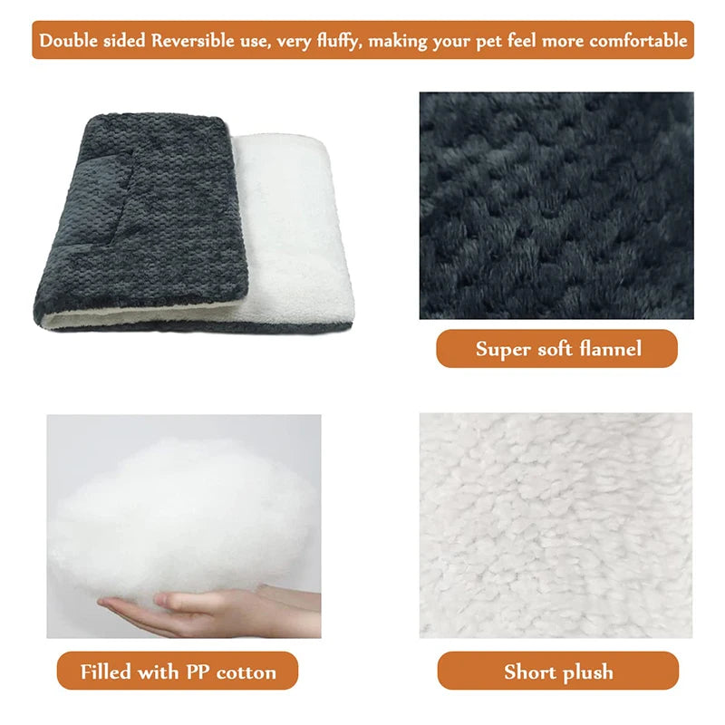 New Dog And Cat Sleeping Mat Super Soft Dog And Cat Pet Blanket Flannel Autumn/Winter Cold And Warm Mat Pet Supplies Washable