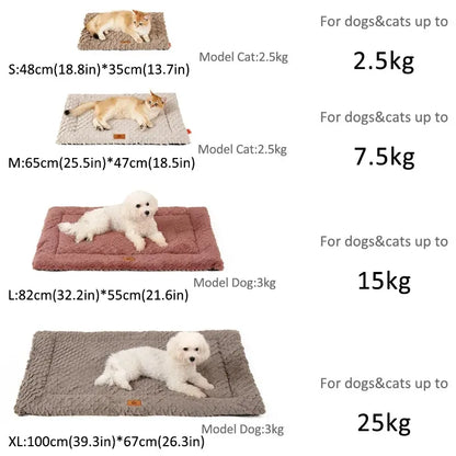 Dog Mat Autumn and Winter Dog Bed Cat Nest Long Plush for Small Medium Dogs Cats Pet Supplies Warm Pet Kennel Sleeping Mats