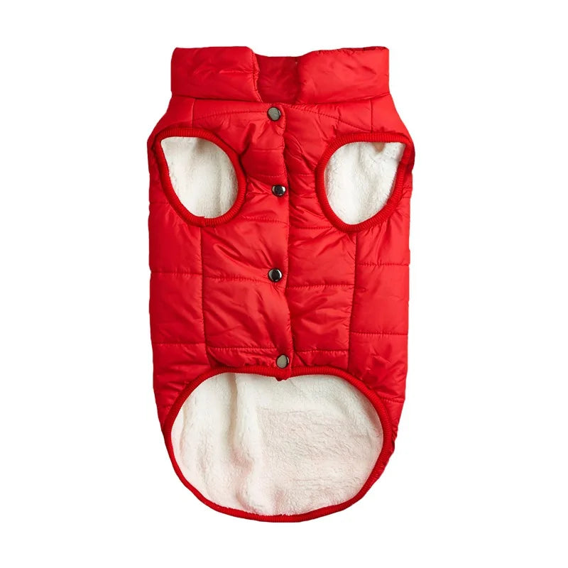 Winter Pet Dog Coat Winter Warmth Clothes Winter Dog Vest With Integrated Keep Warm Fleece Back Zipper For Small Medium Dog