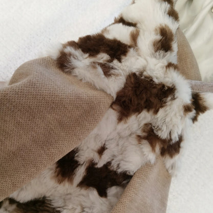 Hooded Leopard Sweater for Dogs in Winter Soft 4-legged False Two Fleece Coat for Greyhounds Warm High-neck Jumpsuit for Whippet