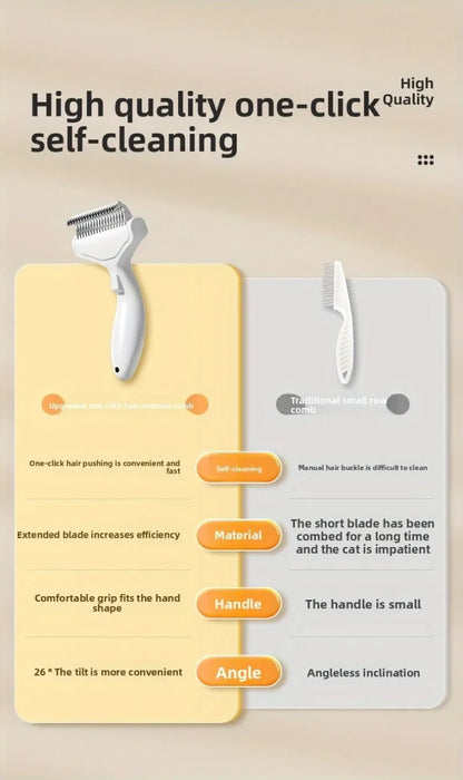 1PC Floating Stainless Steel Dog Hair Removal Brush for Long Hair Breeds Puppy Cat Comb Pet Grooming Products Curved Design