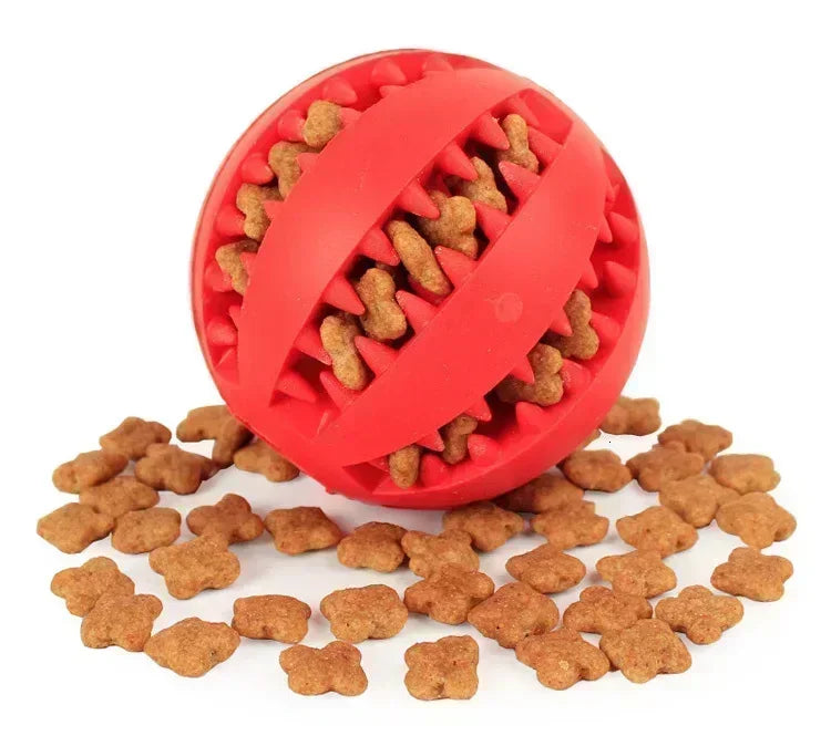 Natural Rubber Pet Dog Toys Dog Chew Toys Tooth Cleaning Treat Ball Extra-tough Interactive Elasticity Ball5cm for Pet Products