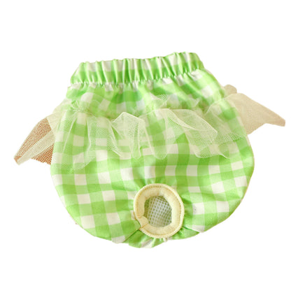 Dog Menstrual Pants Comfortable Anti-harassment Pet Sanitary Pants Breathable Cotton Puppy Bowknot Diaper Clothing Pet Supplies