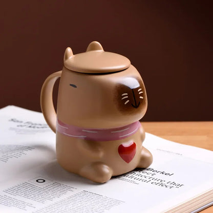 2025 New Ceramic Water Dolphin Cup Capybara Mug Home Breakfast Milk Coffee Mug Cartoon Creative Modeling Cups