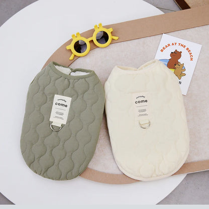 the SNUGGLEPAWS COTTON VEST - Winter Pet Dog Vest Jacket for Small/Medium Dogs/Cats, Warm Cotton Clothes, Puppy Yorkie, Chihuahua Coat, Maltese, Bulldog Apparel