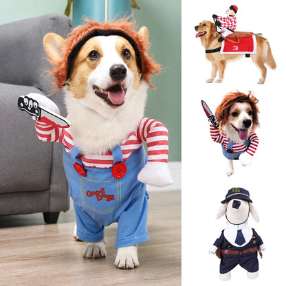 Cute Dog Costumes Funny Pet Clothes Dog Cosplay Costume Sets Halloween Christmas Costume Novelty Clothing For dogs Bulldog Pug