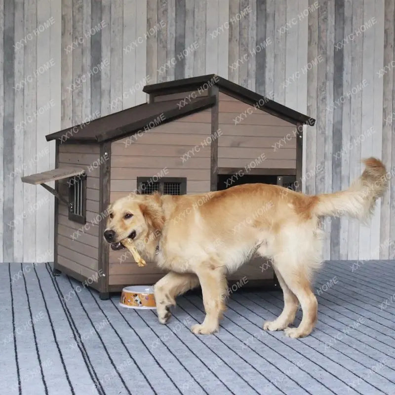 the DOGGY DUPLEX - Quality Assurance Large Outdoor Comfort Wooden Dog Kennel Designs