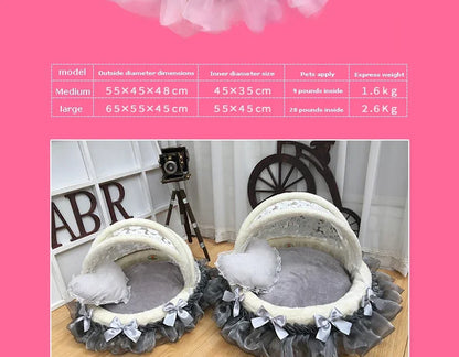 Comfortable Pet Sofa Cradle Dog Bed Overall Washable Luxury Kennel Dog Round Bed