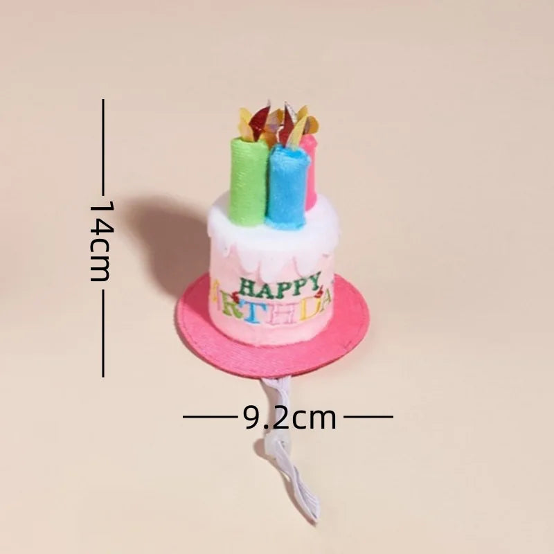 1 Set Dog Bib Headgear Neckerchief Headgear Excellent All-matched Pet Hat Scarf Pet Dog Birthday Set Pets Accessories