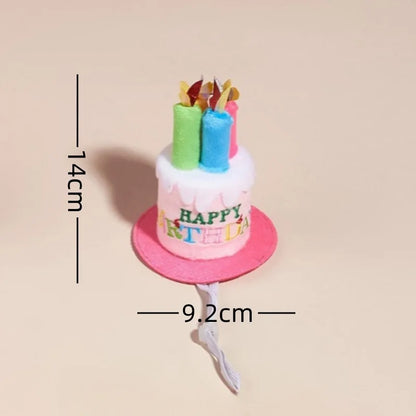 1 Set Dog Bib Headgear Neckerchief Headgear Excellent All-matched Pet Hat Scarf Pet Dog Birthday Set Pets Accessories