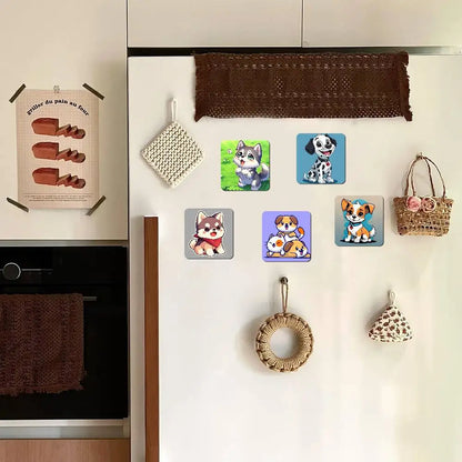 Dog Cartoon Personalized Fridge Magnets Magnetic Refrigerator Memorial Gifts For Kitchen Office Locker Travel Home Deco
