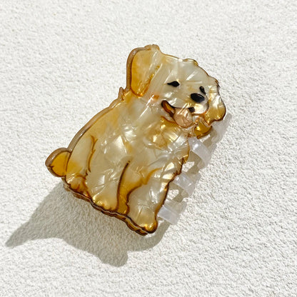 Cute Cartoon Acrylic Corgi Chihuahua Dog Printed Hair Clip Claw For Women Girls New Geometric Hairpin Hair Accessories Tool