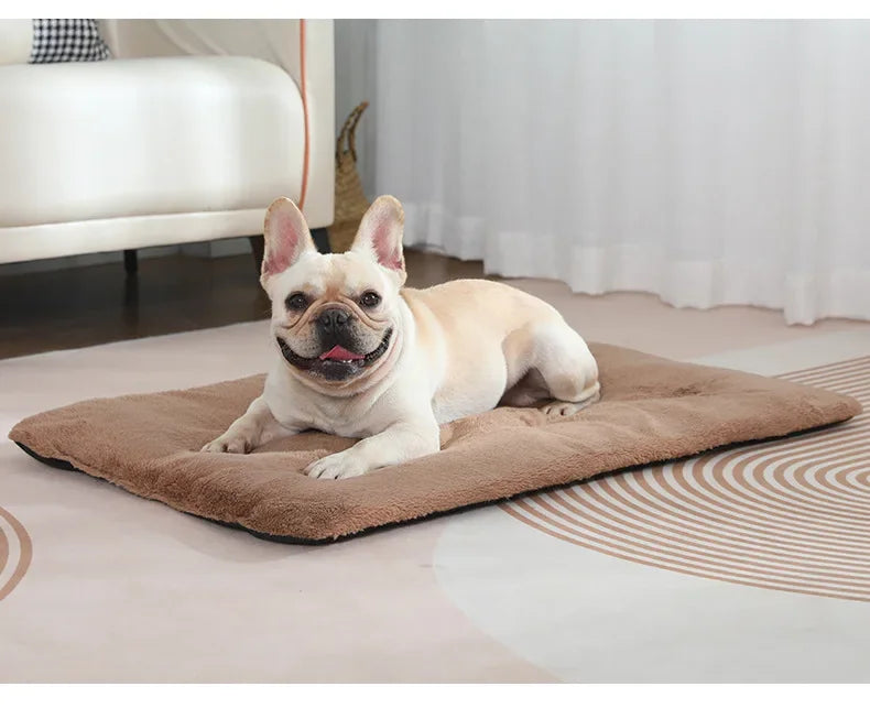 Dog Bed Short Plush Pet Heated Sleeping Mat Cats And Dogs Cute Pet Mat Blanket Thickened Sleeping Mat Small Large Dog Pet Suppli