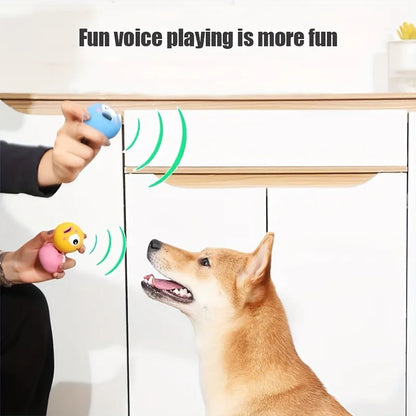 1pcCartoon Big Eye Ball Dog Toy, Durable Rubber Dog Ball Toy WithSound, Pet Grinding Teeth Sound Toy For Dog Interactive supplie