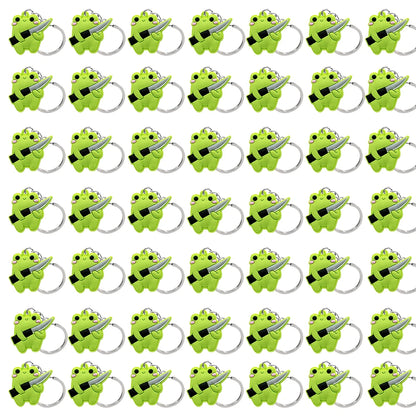 50PCS Cute Animal Keychain knife Ducks Dogs Cats Keyring for Women Men Kids Handbag Cool Car Key Accessories Friends Key Gifts