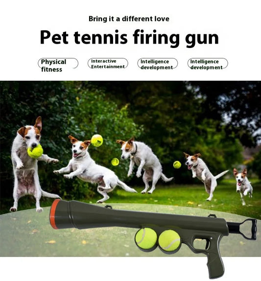 the FETCHBLASTER LAUNCHER - Hot Selling Pet Dog Toy Serving Gun, Training Dog Throwing Ball Launcher, Pet Outdoor Tennis Shooting