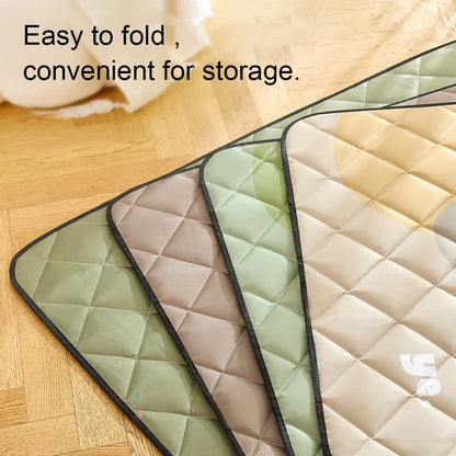 Foldable Dog Cat  Bed for Large Medium Small Pets – Portable & Space-Saving Pet Mat Soft Washable Cushion with Non-Slip Bottom