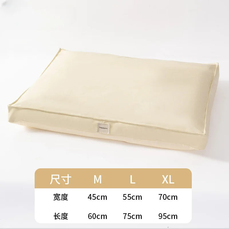 t‌he COZY COOLING PET MAT - All-Season Washable Leather Dog Bed - Removable Pet Mat, Summer Cooling Pad, Cozy Sleep Solution, Durable Pet Furniture