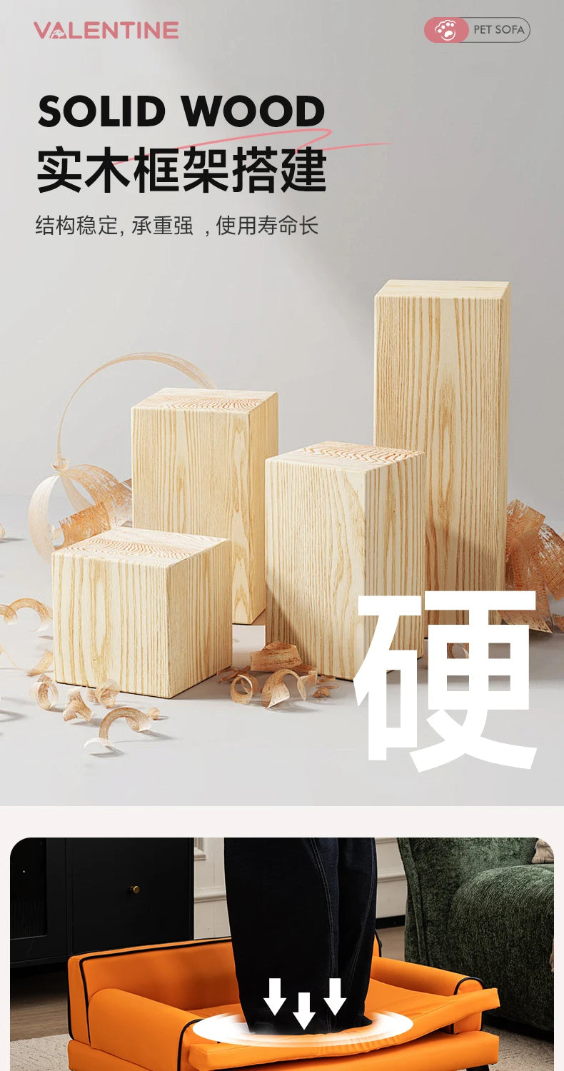 Van Lundin Pink Cute Pet Sofa Kennel Cat Nest High-end Dog Sofa Four-level Universal Removable and Washable