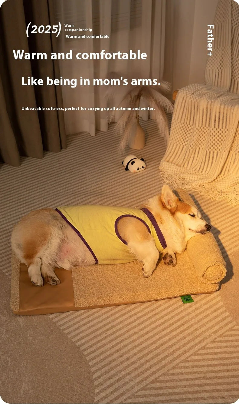 Four Seasons Dog Cat Bed Orthopedic Memory Foam Machine Washable Removable Cover All Season Comfort Mat for Small Medium Large