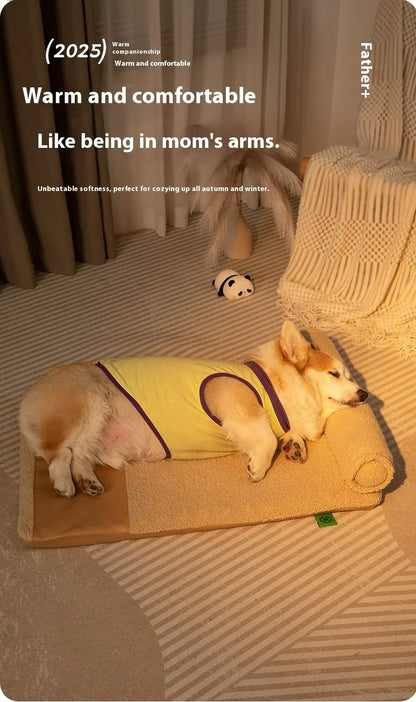 Four Seasons Dog Cat Bed Orthopedic Memory Foam Machine Washable Removable Cover All Season Comfort Mat for Small Medium Large