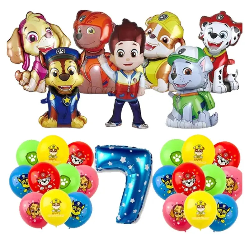 Paw Patrol Birthday Decoration Skye Birthday Decorations Set Balloons Backdrop Plates Cups Paw Patrol Birthday Party Favors Gift