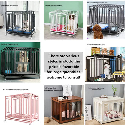 Heavy Duty Large Dogs Cage High Strength Steel Wood Easy To Install Dog Crate Pet Dog Kennel