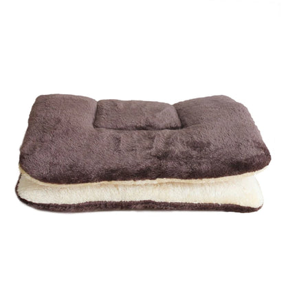 Dog Bed Thickened Dog Mat Pet Cat Soft Fleece Pad Blanket Bed Mat Cushion Home Washable Rug Keep Warm Pet Supplies cama perro