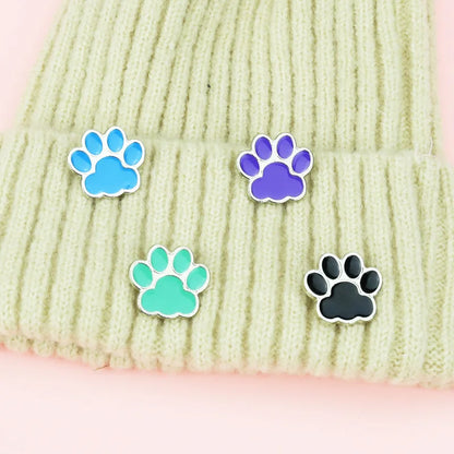animal muticolor cat dog paw Enamel Pin Brooch Cartoons Badge for Bags Jeans Hoodies Denim Lapel Pin Jewelry Kids Best Gift