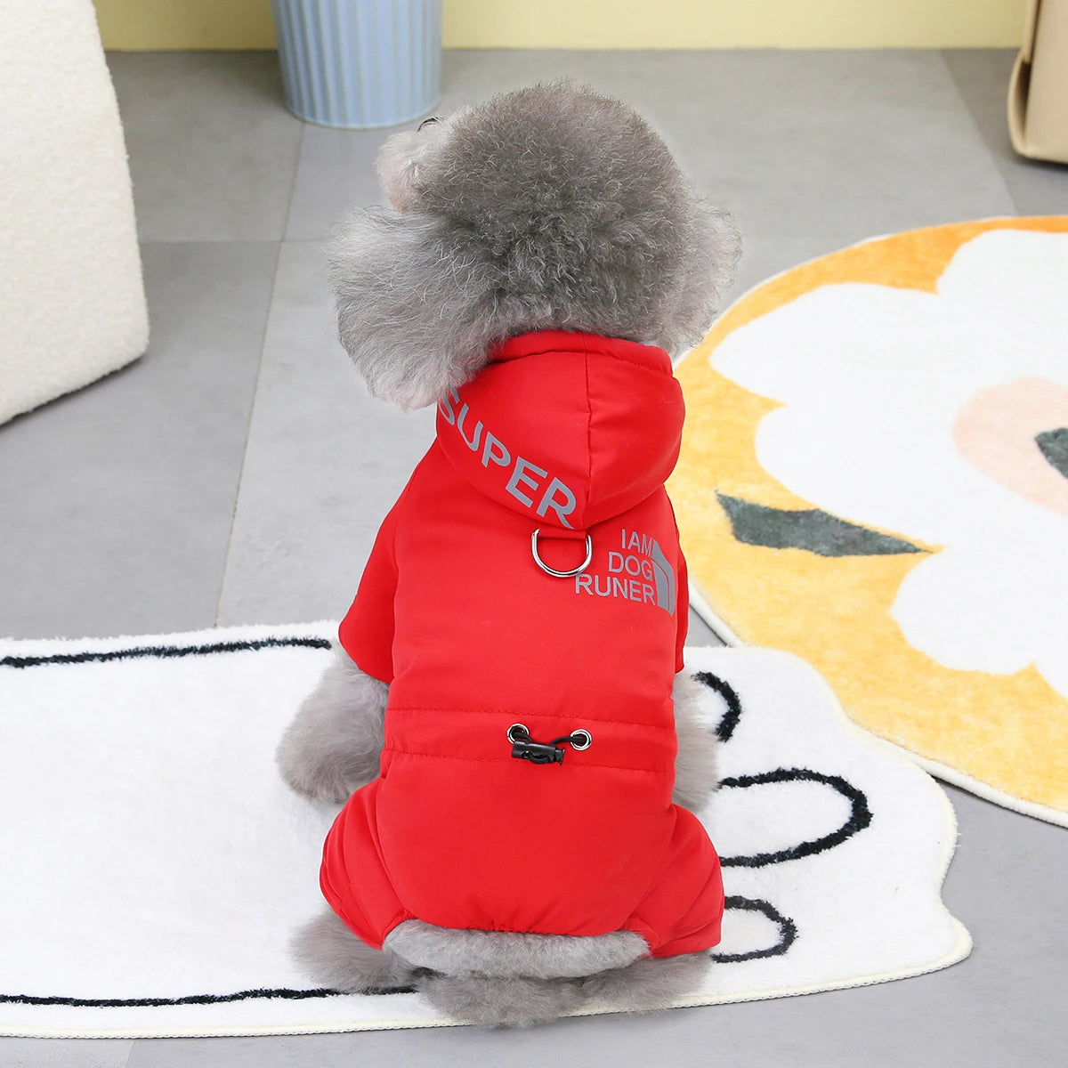 the SNUGPUP HOODED DOG JUMPSUIT - Warm Hooded Jacket for Small and Medium Dogs, Pet Jumpsuits, Puppy Overalls, Chihuahua, Bulldog Outfits, Winter Costumes