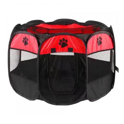 the DOGGY PLAYPEN - Portable Foldable Pet Tent Kennel, Octagonal Fence Puppy Shelter, Easy to Use Outdoor Easy Operation Large Dog Cages, Cat Fences