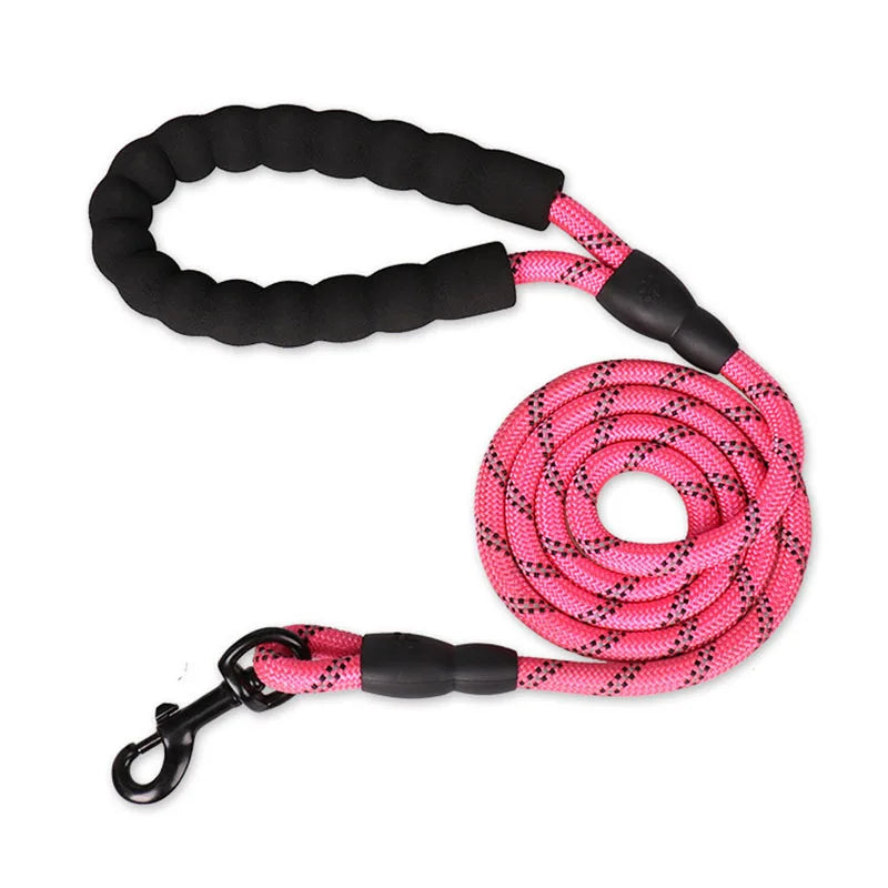 the COMFORT GRIP SAFETY LEASH - Reflective Dog Leash with Comfortable Padded Handle - Double Heavy Duty Traction Rope for Strong Dogs - Enhance Safety and Control