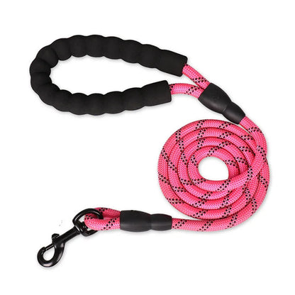 the COMFORT GRIP SAFETY LEASH - Reflective Dog Leash with Comfortable Padded Handle - Double Heavy Duty Traction Rope for Strong Dogs - Enhance Safety and Control