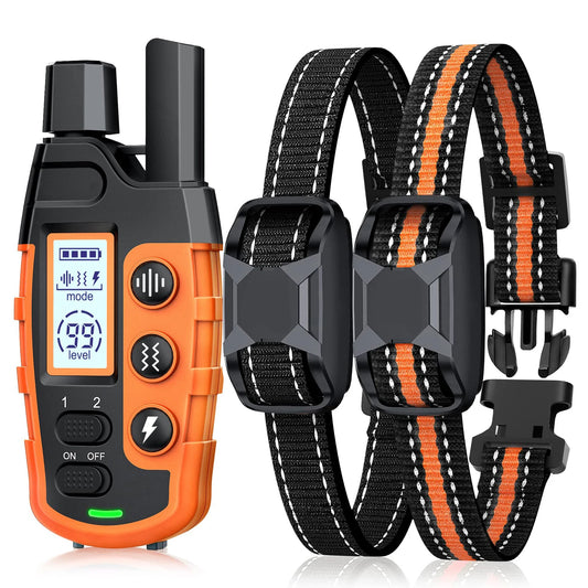 the ELECTRIC COLLAR - 3300Ft Electric Dog Training Collar Remote Control Waterproof Pet BehaviorFor 5-120lbs Puppy With Shock Vibration