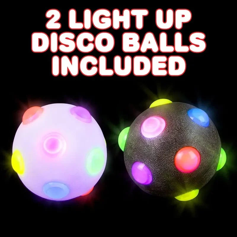 Dog Toy Glowing Ball LED Puppy Balls Flashing Elastic Ball Toy Pet Color Light Ball Interactive Toys For Cats Small Dogs Child