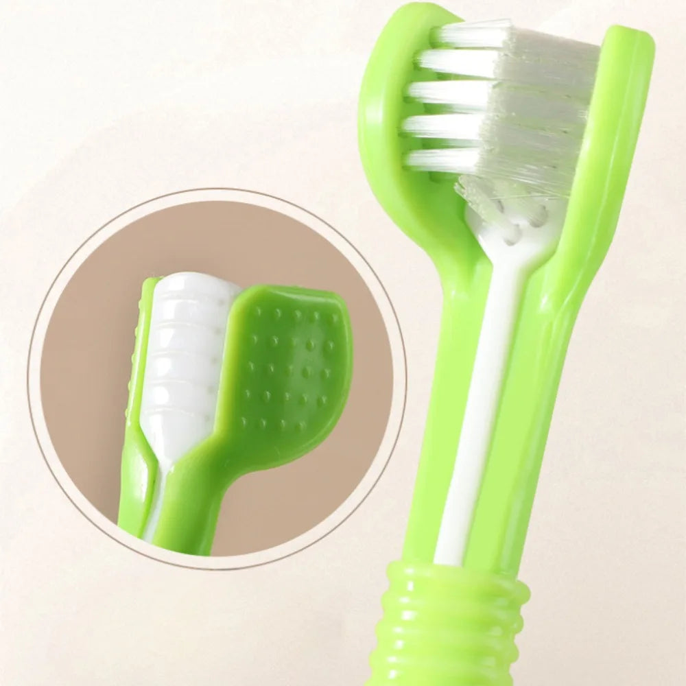 3-Sided Pet Toothbrush Dog Plastic Toothbrush Removing Bad Breath Tartar Cleaning Mouth Pet Dental Care Cat Cleaning Mouth