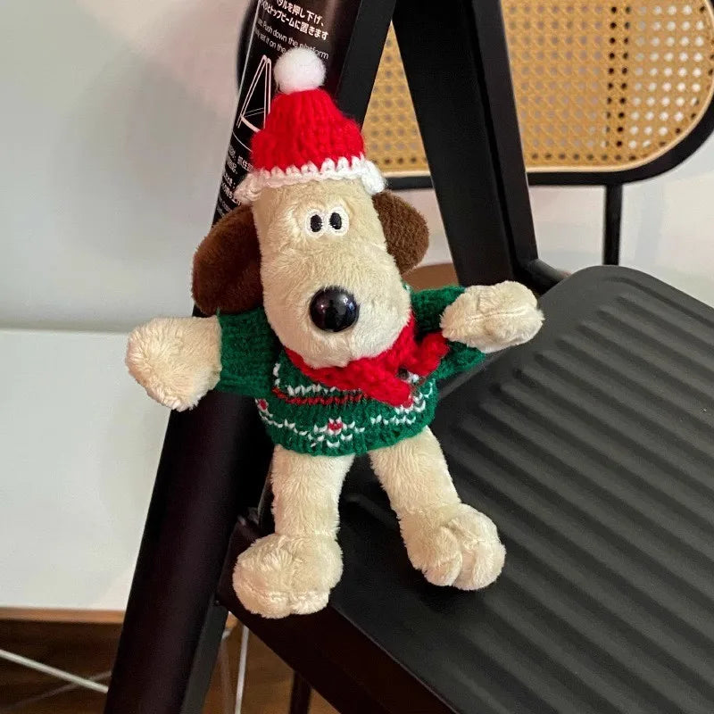 13cm-15cm Christmas Hat Puppy Refrigerator Magnet Sticker Photo Message Board Stickers Cartoon Cute Soft Magnet Home Deco