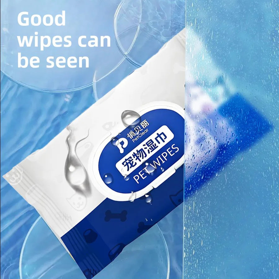 the DOGGY WET WIPES - PETCLEAR 80pcs Dog/Cat Wash-Free Wipes, Pet Bath Deodorant Wipes, Cat/Dog Disposable Grooming Tissues, Pet Cleaning Supplies