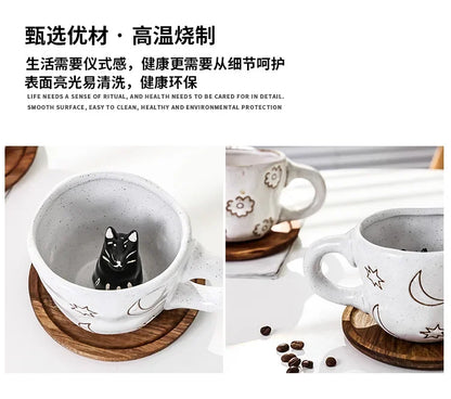 360ml Cups Ceramic Funny Cartoon Animal Tea Milk Cups Cute Handmade 3D Snail Daisy Dog Cat Coffee Mugs Creative Unique Gifts