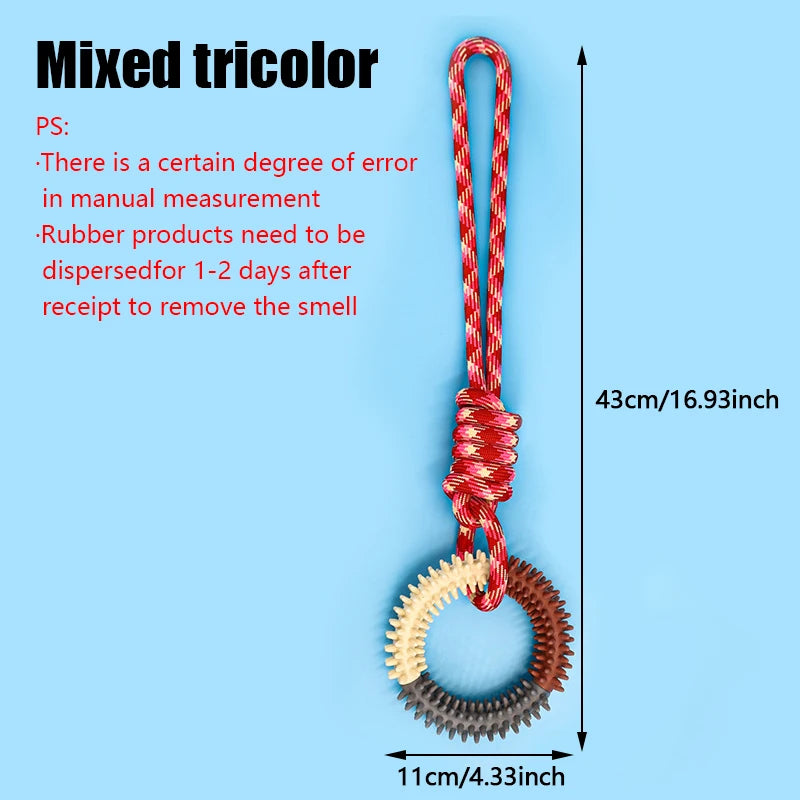 1PC Supet Interactive Training Pet Toy Ring Spiked Ring Dog Teeth Cleaning Pet Supplies Dog Teeth Grinding Durable toys