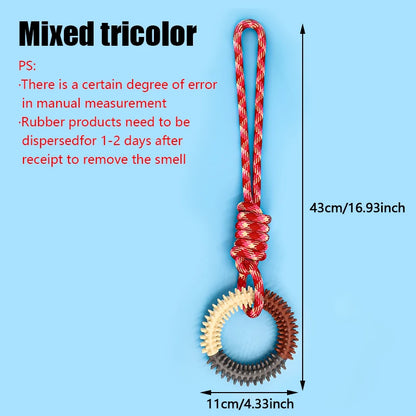 1PC Supet Interactive Training Pet Toy Ring Spiked Ring Dog Teeth Cleaning Pet Supplies Dog Teeth Grinding Durable toys