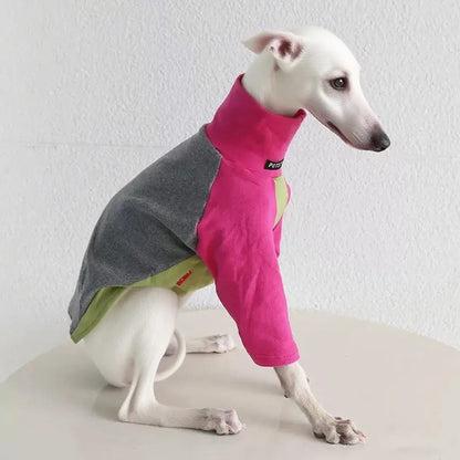 8colors Italian Greyhound Hound Two-Legged Clothes Fashionable Multicolor Soft Comfortable Elastic Fashion Patchwork Dog Clothes