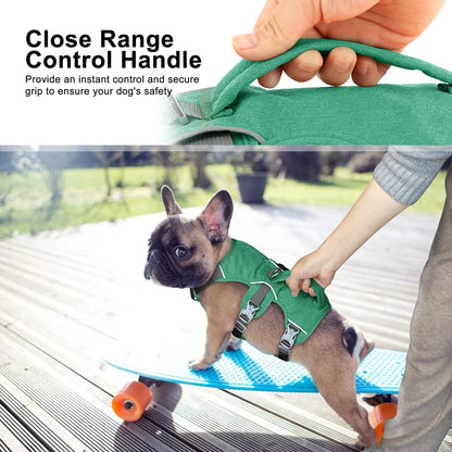 Escape Proof Nylon Dog Harness Reflective Dog Harnesses Durable Pet Vest With Handle Adjustable for Small Medium Large Dogs Pug