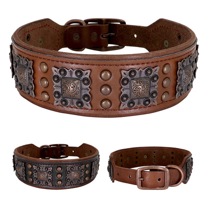 the APEX ARMOR COLLAR - Cool Spiked Dog Collar for Medium/Large Dogs, Genuine Leather, Pitbull Bulldog, Adjustable Pet Accessories, Collars Necklace