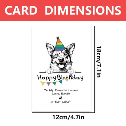 1pc, Birthday Cards, Australian Bulldog Birthday Cards, personalized cards, dog lovers, to the husband, to the wife, flags.